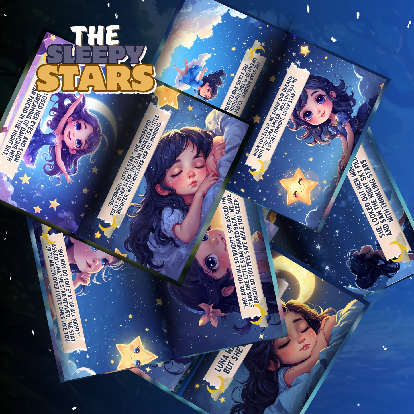 The Sleepy Stars digital bundle story book featuring enchanting illustrations for bedtime reading
